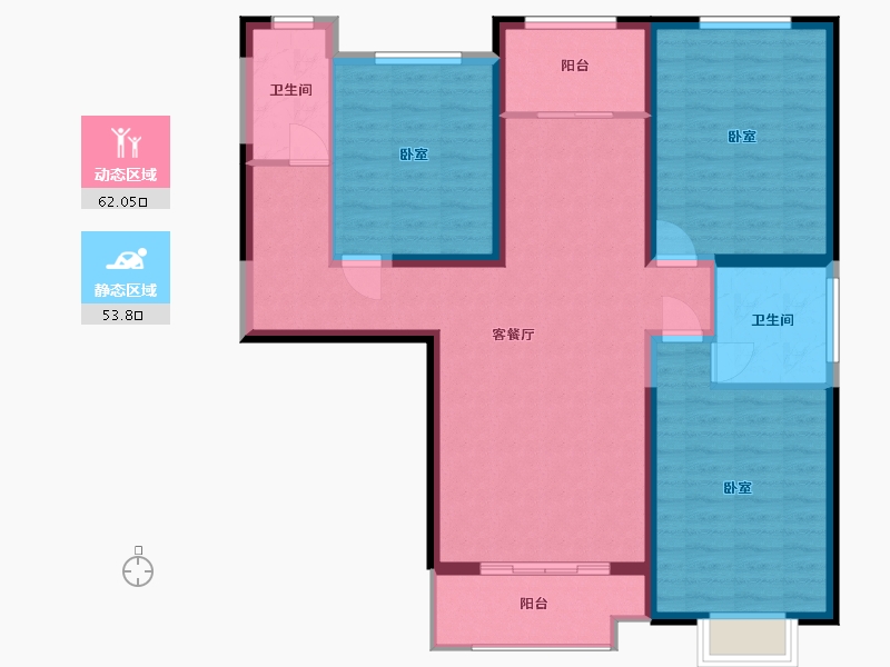 山西省-太原市-广电新景-104.16-户型库-动静分区