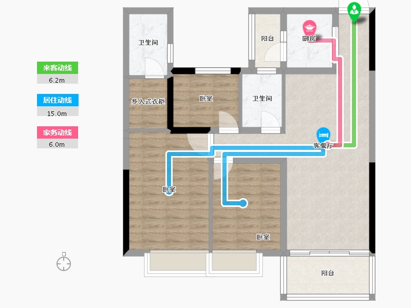 湖南省-怀化市-怀化·碧桂园-86.20-户型库-动静线