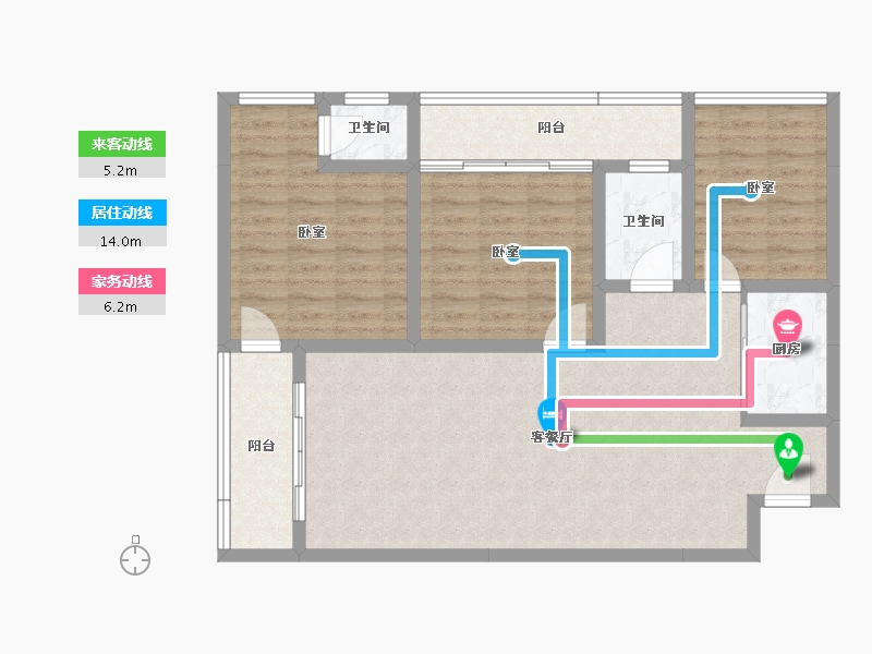 湖南省-怀化市-阳光水岸·南铁1品城-98.48-户型库-动静线