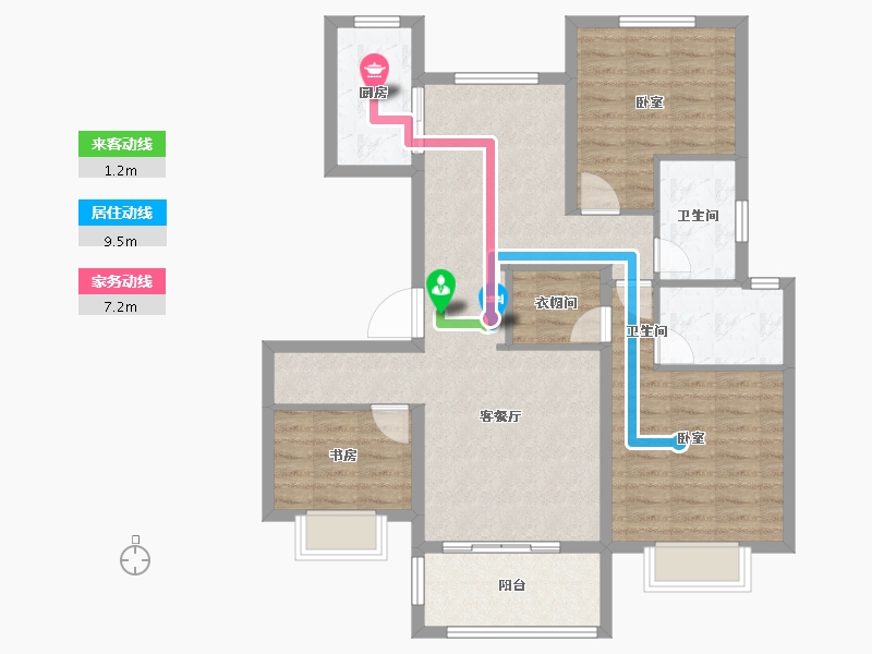 安徽省-黄山市-祥龙阳光绿洲-94.00-户型库-动静线