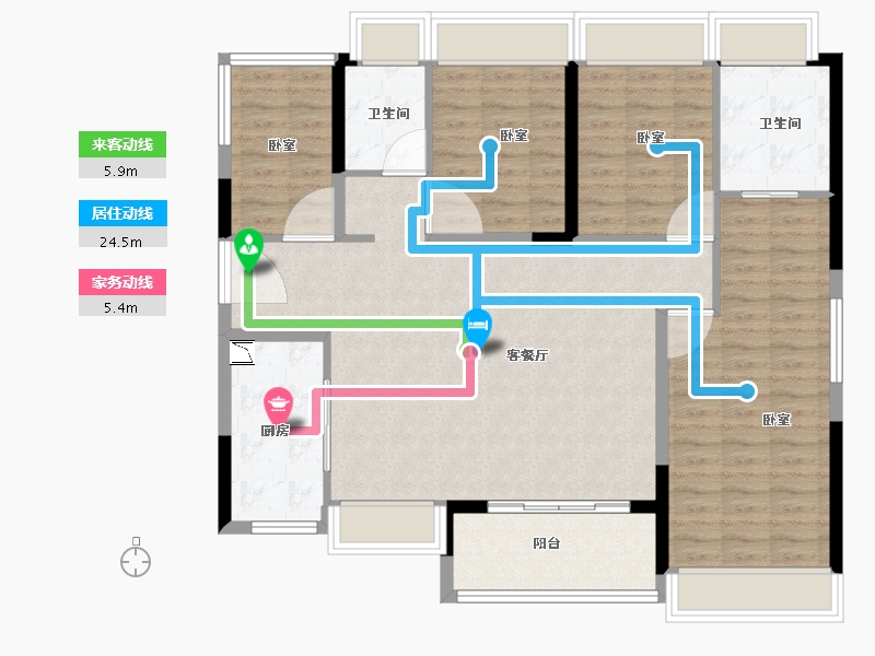 广东省-广州市-越秀·滨湖悦府-112.00-户型库-动静线