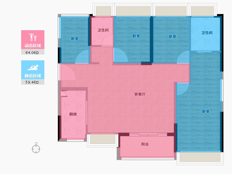 广东省-广州市-越秀·滨湖悦府-112.00-户型库-动静分区