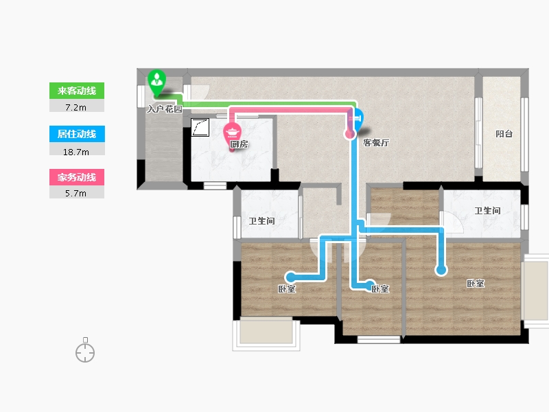 广东省-佛山市-翡翠西江-76.00-户型库-动静线