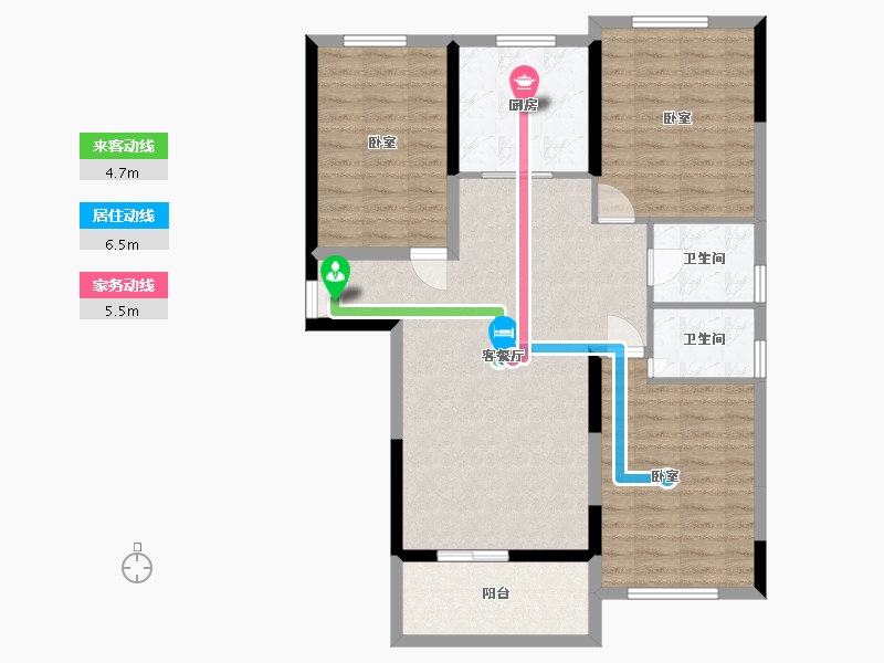 湖北省-孝感市-盛世豪庭-95.89-户型库-动静线