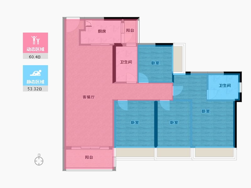 广东省-广州市-叠溪花园-102.00-户型库-动静分区