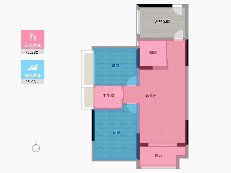 广东省-珠海市-东城天樾-73.35-户型库-动静分区