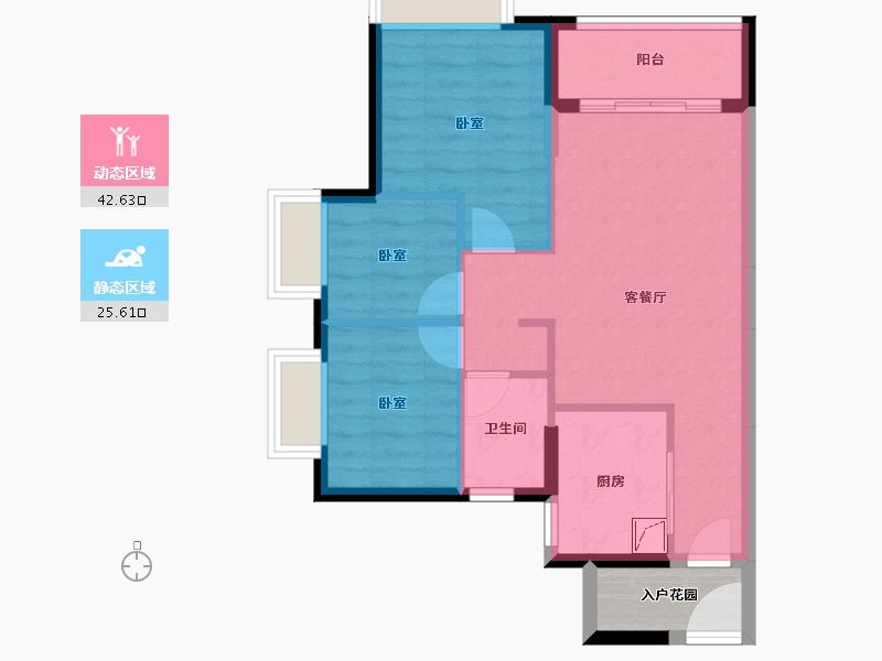 广东省-佛山市-三水时代倾城-64.20-户型库-动静分区