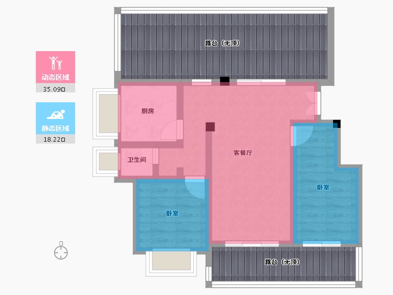 安徽省-黄山市-滨江画苑-75.01-户型库-动静分区