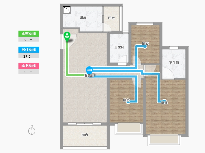 广东省-广州市-大理雅美湾-106.83-户型库-动静线