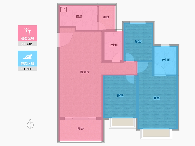 广东省-广州市-大理雅美湾-106.83-户型库-动静分区