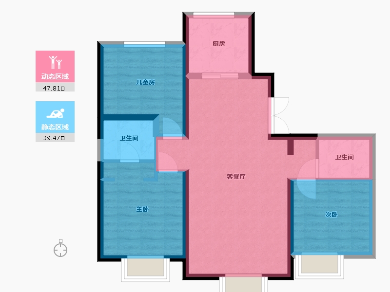 吉林省-长春市-融汇中央广场-77.94-户型库-动静分区