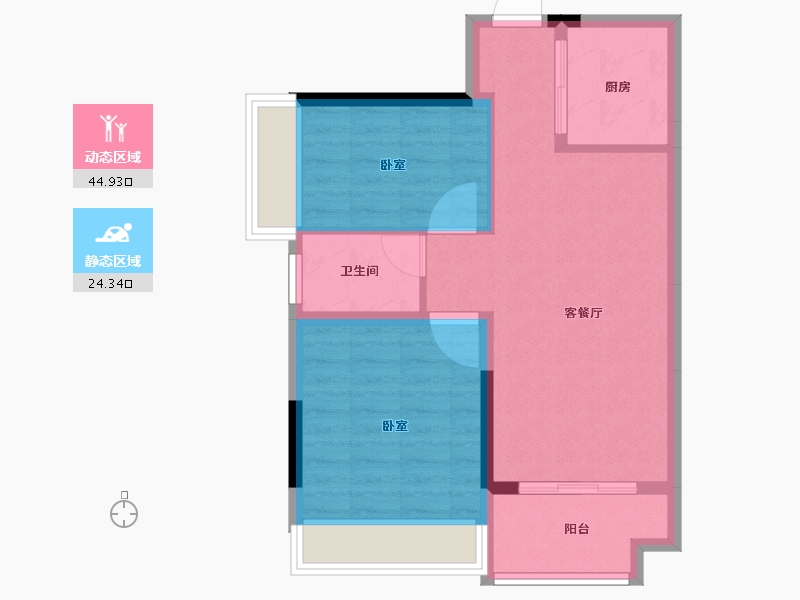 广东省-肇庆市-海晟花园-62.00-户型库-动静分区