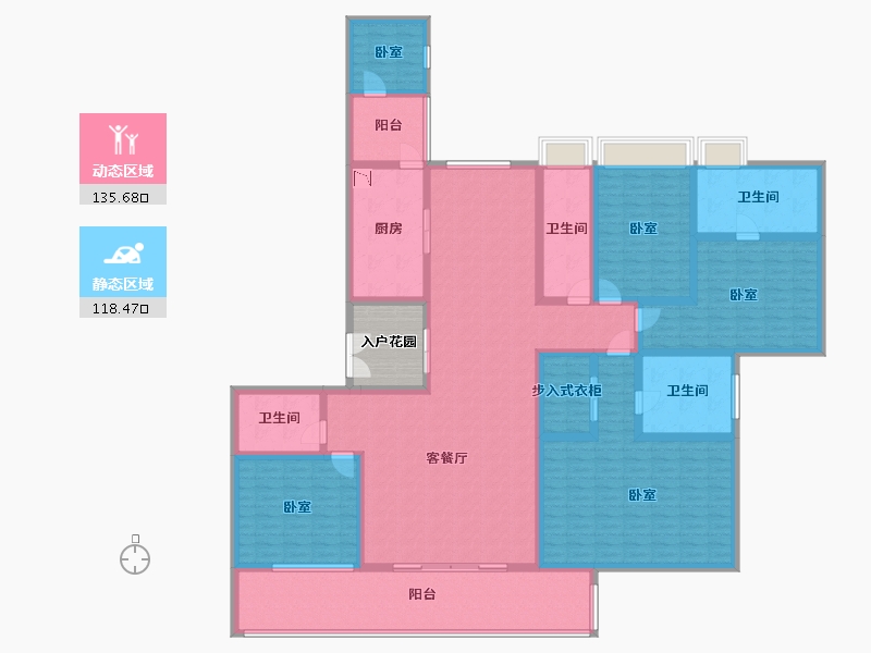 广东省-广州市-西关海·云墅198-235.24-户型库-动静分区