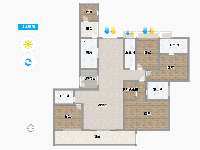 广东省-广州市-西关海·云墅198-235.24-户型库-采光通风