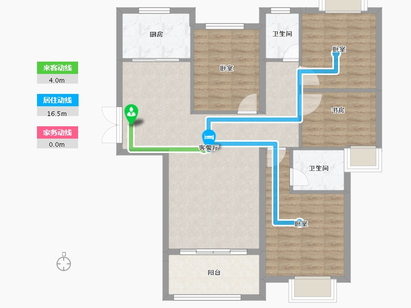 湖南省-长沙市-广垦华府·浏阳-93.05-户型库-动静线