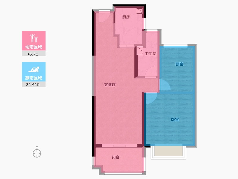 广东省-广州市-大理雅美湾-59.45-户型库-动静分区