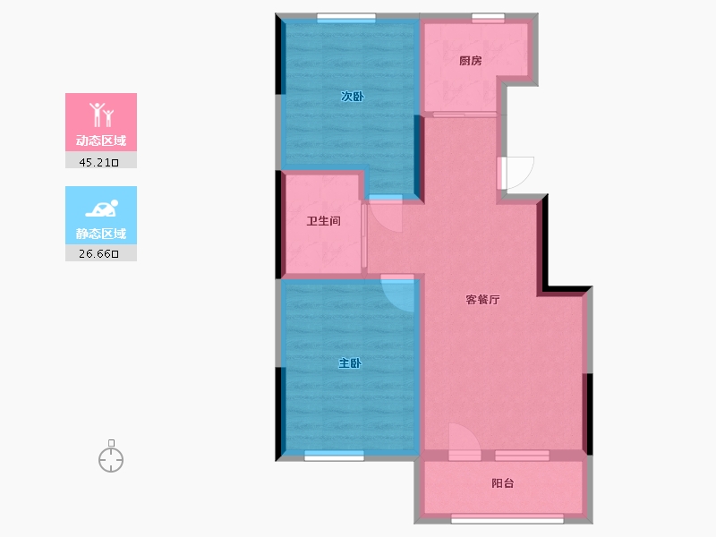 吉林省-长春市-逸品湖畔-63.30-户型库-动静分区