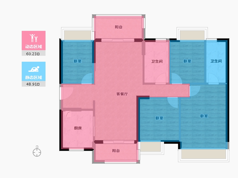 广东省-佛山市-三水时代倾城-98.24-户型库-动静分区