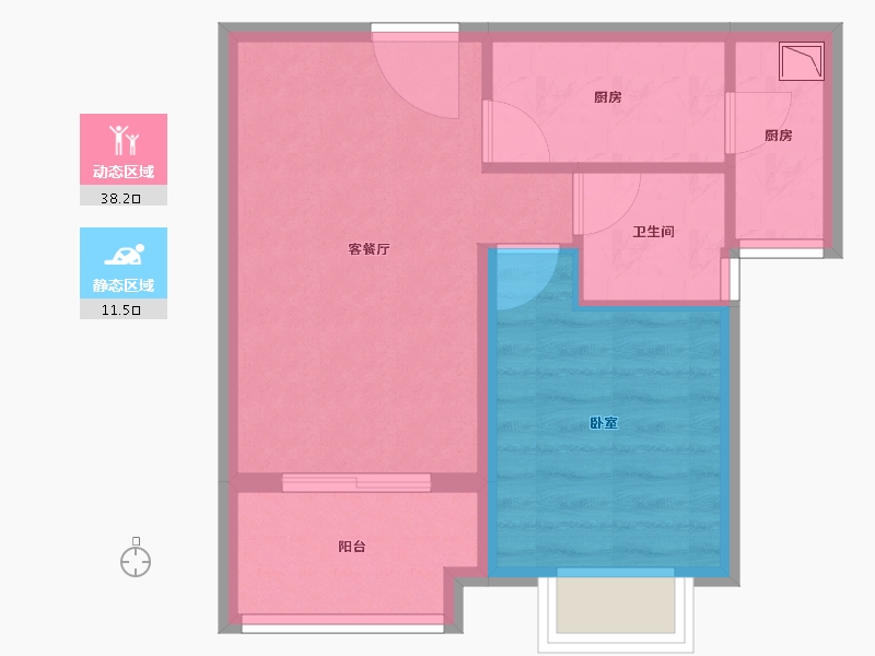 广东省-广州市-南沙星河丹堤-43.82-户型库-动静分区