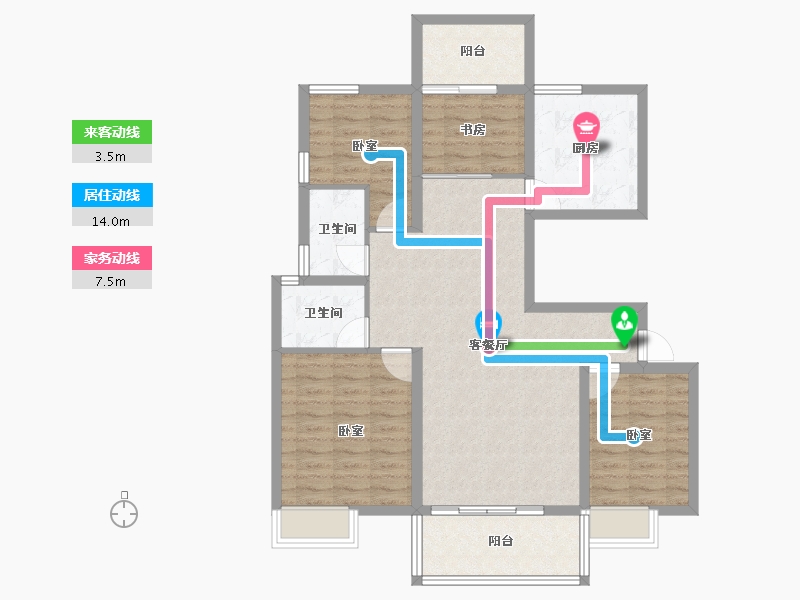 广东省-汕头市-保利和府-97.32-户型库-动静线