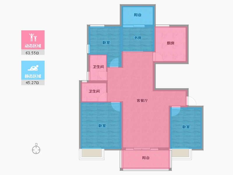 广东省-汕头市-保利和府-97.32-户型库-动静分区