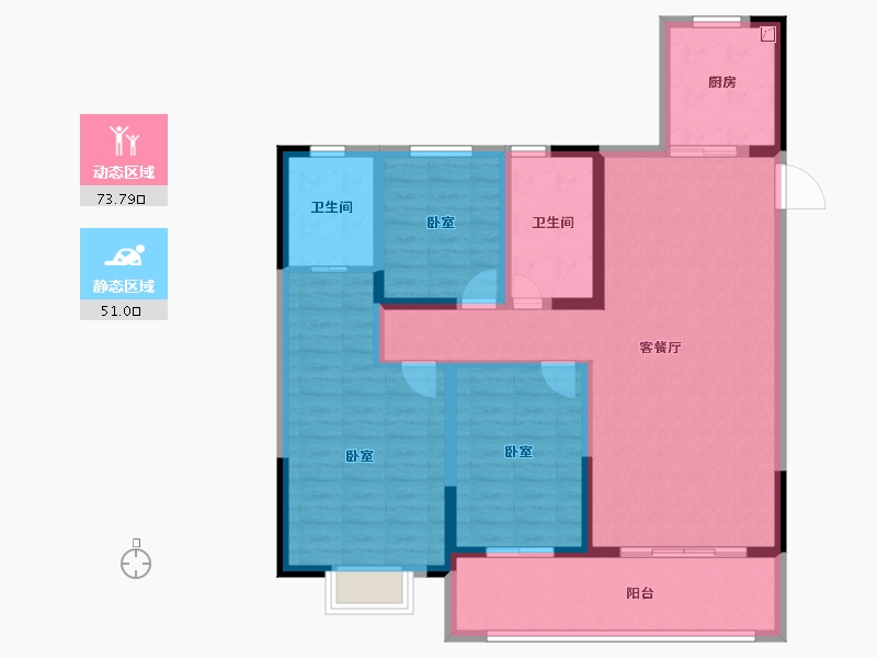 江苏省-镇江市-中建大观京江府-112.01-户型库-动静分区