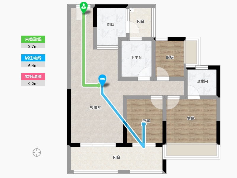 广东省-肇庆市-敏捷水映澜山-76.85-户型库-动静线