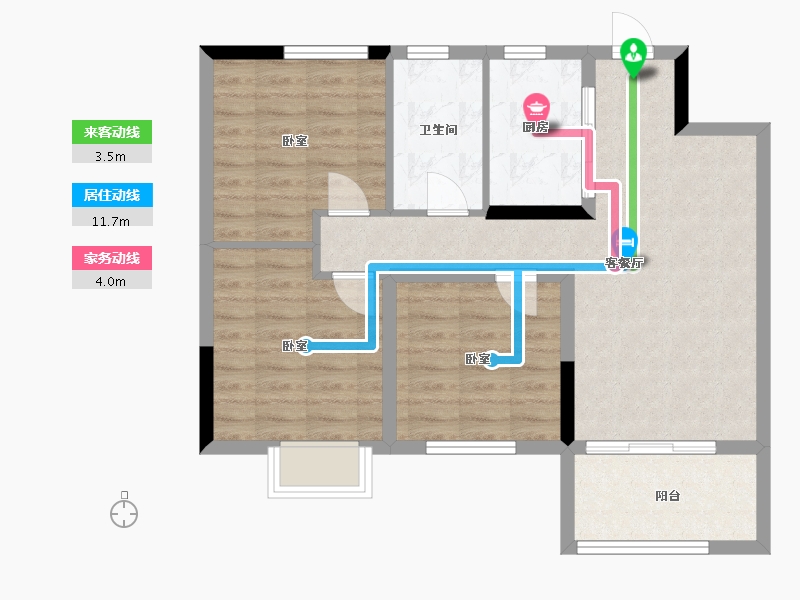 河南省-郑州市-新密正商城-74.01-户型库-动静线