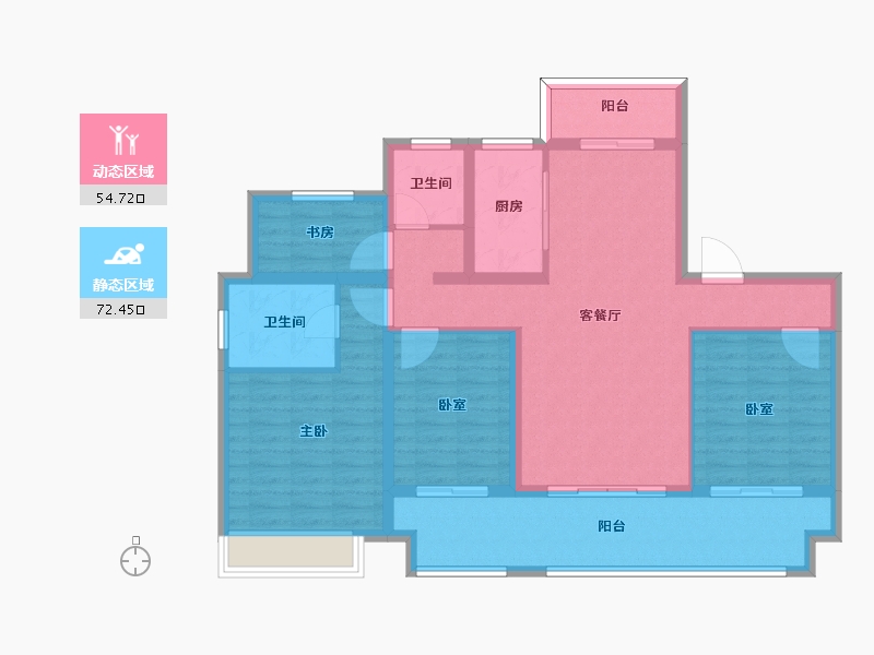 安徽省-六安市-时代悦府-114.13-户型库-动静分区