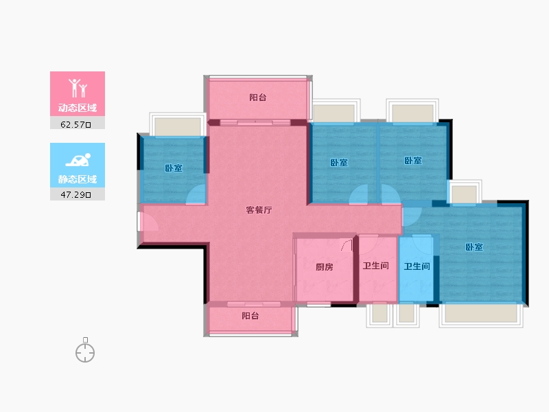 广东省-佛山市-海逸桃花源记-98.03-户型库-动静分区