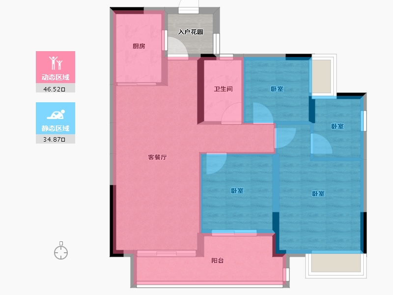 广东省-佛山市-保利云上西棠-75.64-户型库-动静分区