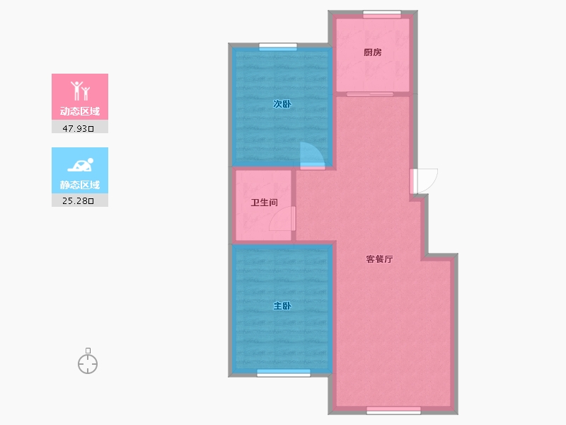 吉林省-长春市-远创紫樾台-65.32-户型库-动静分区