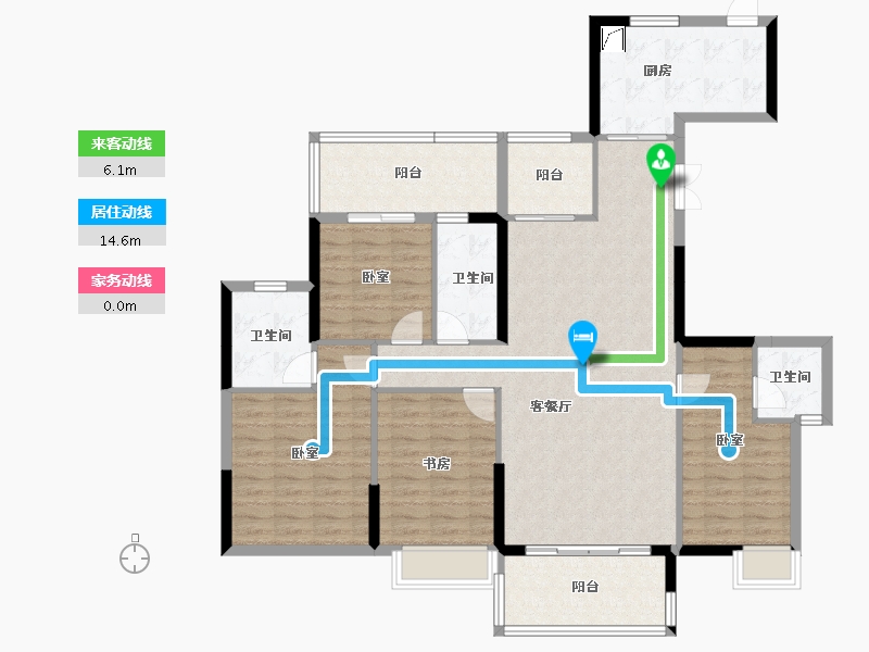 广东省-佛山市-海逸桃花源记-131.27-户型库-动静线