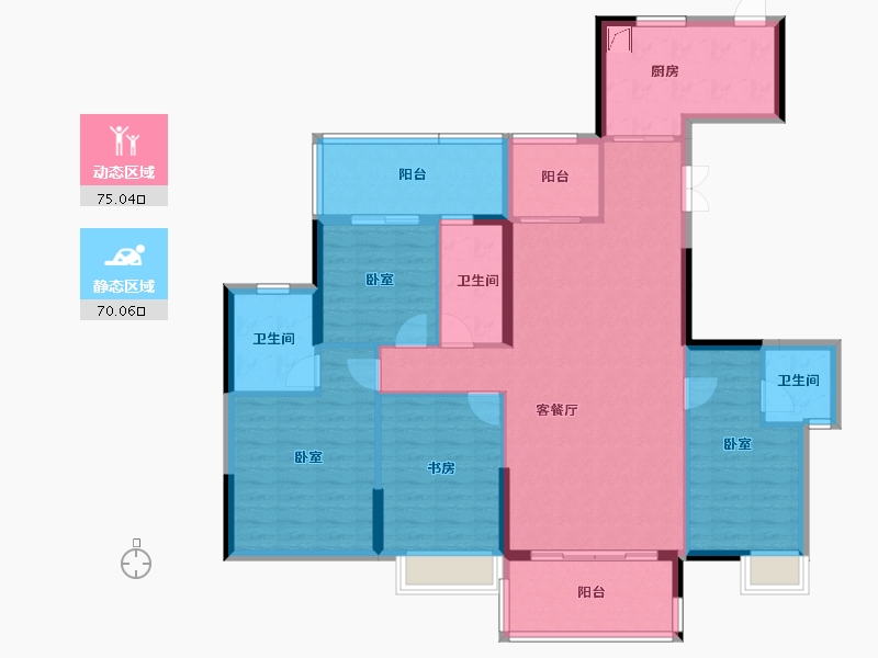 广东省-佛山市-海逸桃花源记-131.27-户型库-动静分区