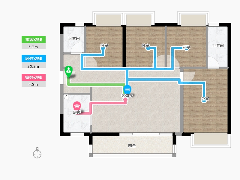 广东省-江门市-时代雁山湖（鹤山）-94.00-户型库-动静线