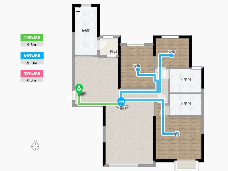 吉林省-长春市-长春恒大文化旅游城-109.00-户型库-动静线