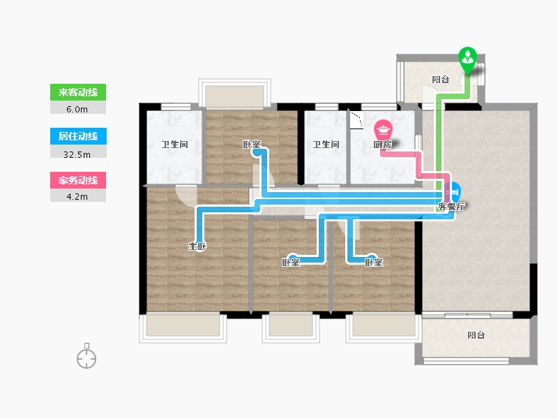 广东省-广州市-时代天韵-98.93-户型库-动静线