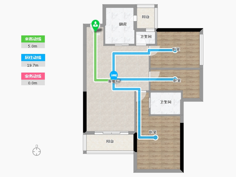 广东省-江门市-嶺江一品-83.40-户型库-动静线