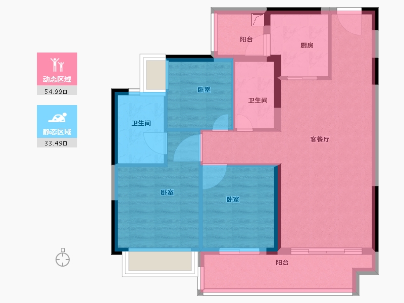 广东省-湛江市-敏捷珑玥台-78.99-户型库-动静分区