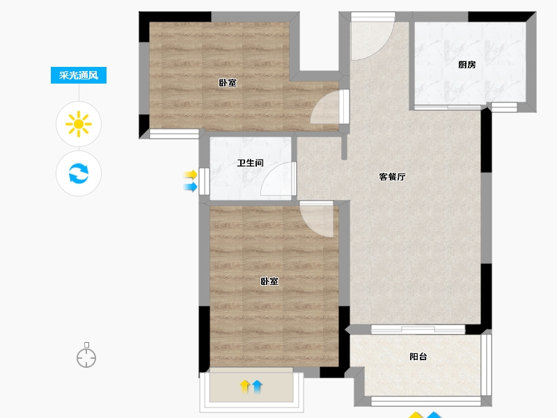 广东省-珠海市-中国铁建国际城-58.10-户型库-采光通风