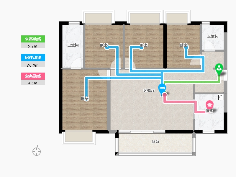 广东省-江门市-时代雁山湖（鹤山）-93.94-户型库-动静线