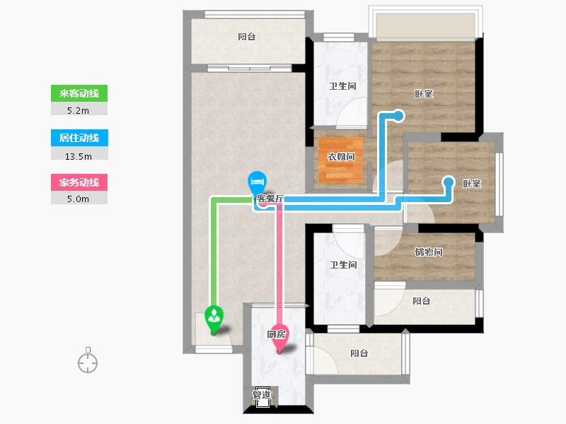 广东省-佛山市-朝安金茂悦-79.00-户型库-动静线