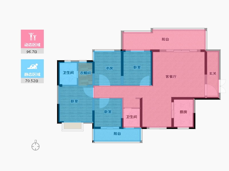 湖北省-咸宁市-近水楼台-150.40-户型库-动静分区