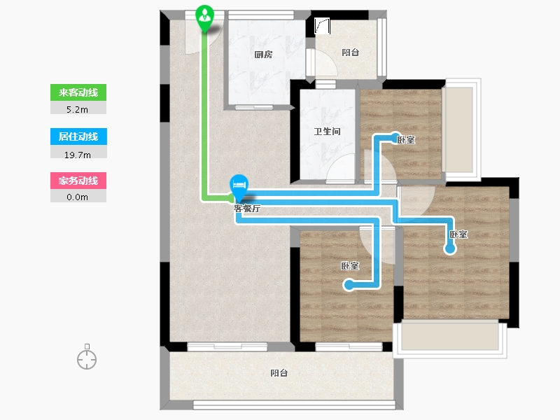 广东省-湛江市-敏捷珑玥台-72.99-户型库-动静线