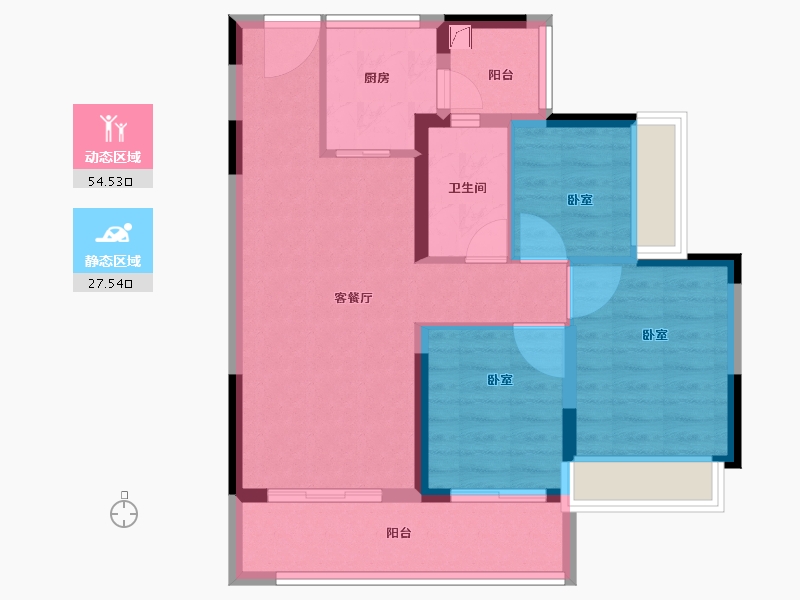 广东省-湛江市-敏捷珑玥台-72.99-户型库-动静分区