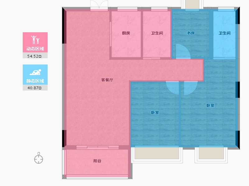 湖北省-孝感市-安陆涢东学府-87.01-户型库-动静分区