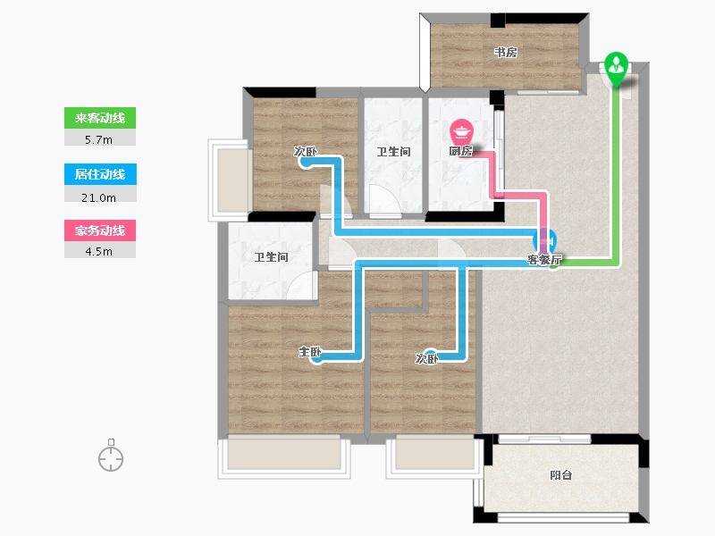 广西壮族自治区-梧州市-万通丽城-89.52-户型库-动静线