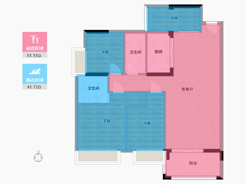 广西壮族自治区-梧州市-万通丽城-89.52-户型库-动静分区