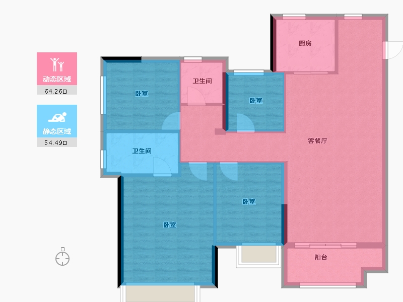 河南省-郑州市-新郑奥园和悦府-108.00-户型库-动静分区