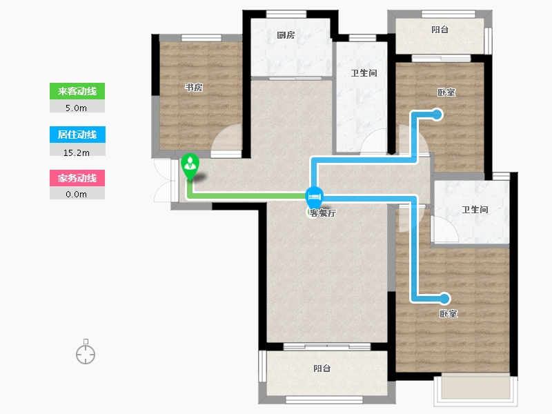 河南省-郑州市-谦祥世茂兴隆城-101.00-户型库-动静线